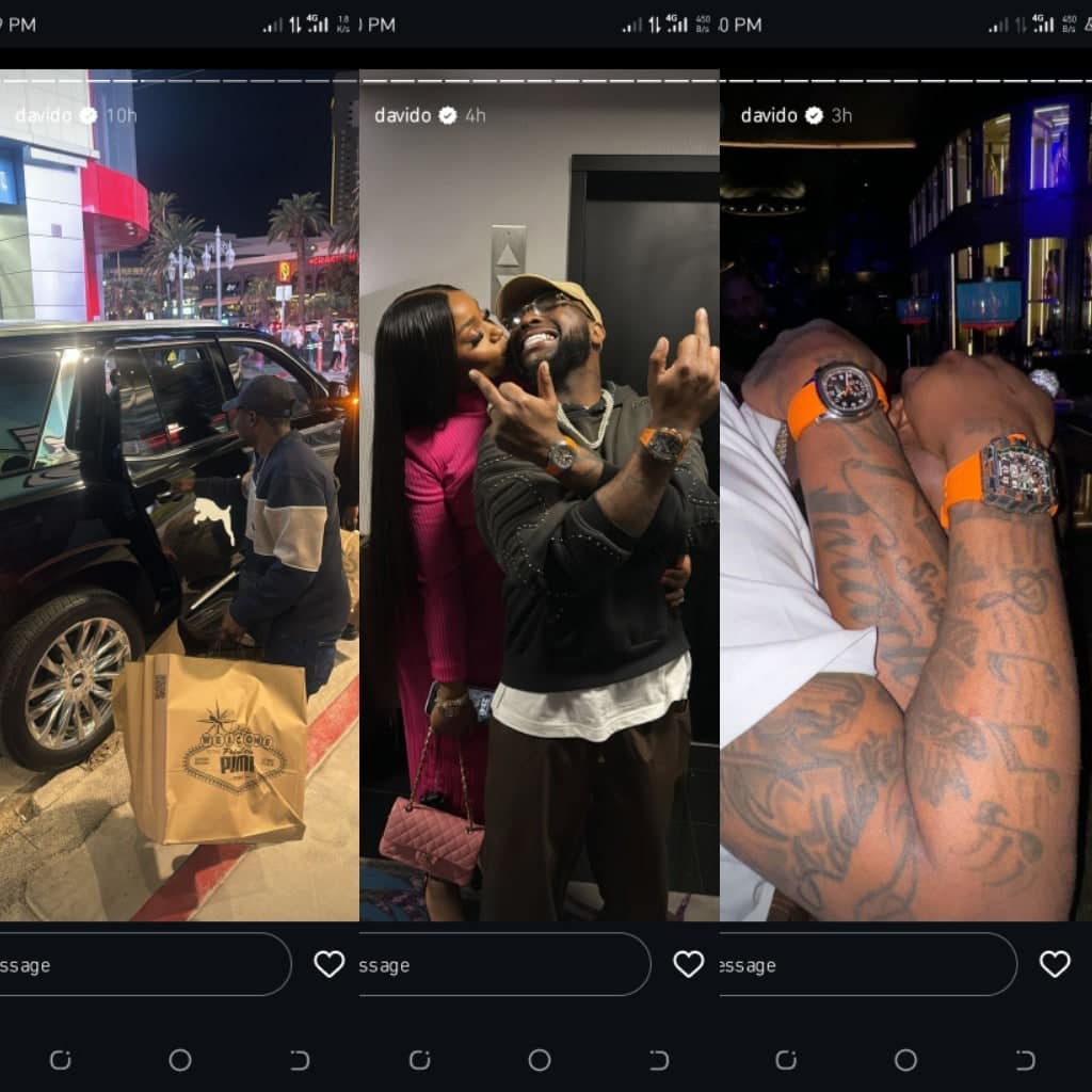 Davido and Chioma in Las Vegas